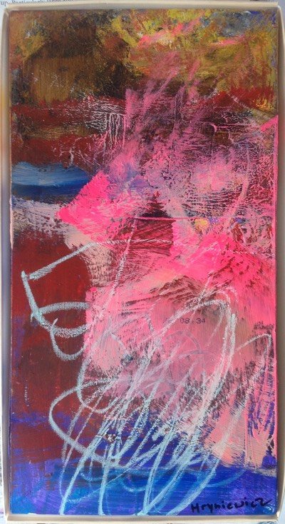 Anna Hryniewicz, Heaven, acrylic on chocolate box 2017