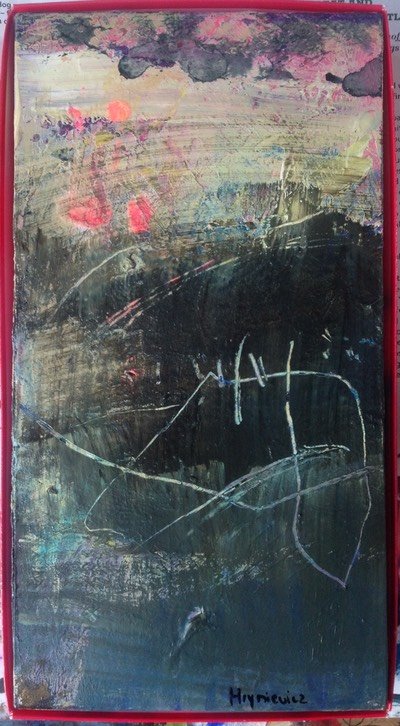 Anna Hryniewicz,Earth, acrylic on chocolate box, 2017