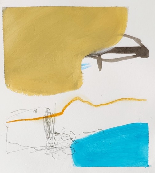 notes from the studio 4, acrylic on fabriano, 11x12cm Hryniewicz