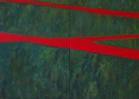 Red way, 140x100cm  acrylic on canvas 2006