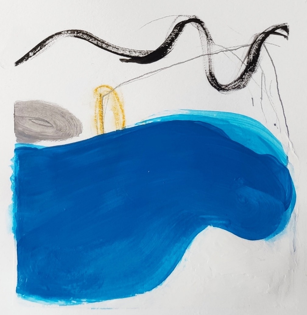notes from the studio 3, acrylic on fabriano, 11x12cm Hryniewicz