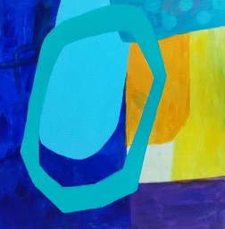 Shapes in conversation 251224 acr:canv 80x80cm AnnaHryniewicz