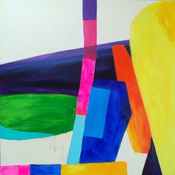 Shapes in conversation 281224 acr:canv 80x80cm AnnaHryniewicz